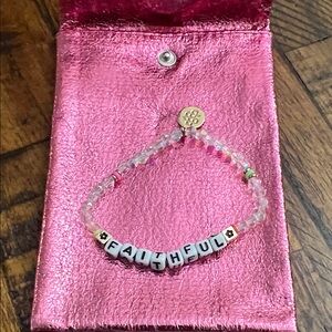 Kids Faithful Beaded Bracelet - Pink and Gold